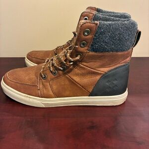 Onyx Men’s Brown Leather High-Top Boots Size 9